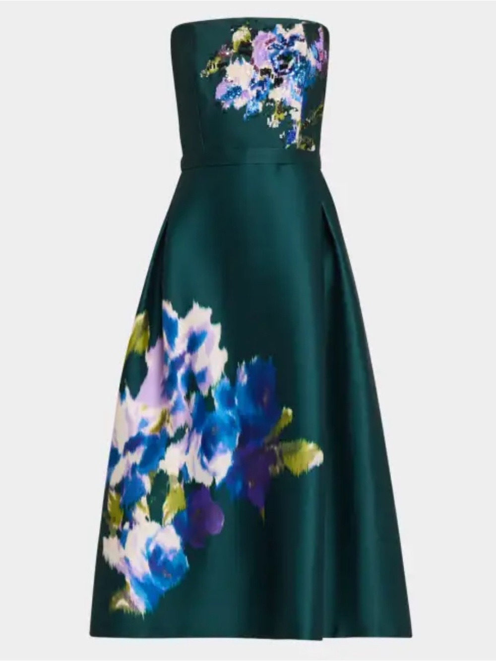 Sachin + Babi Forest Green exquisite evening wear. Tea length NWT Sz. 12 - Picture 2 of 16